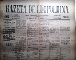 Imagens: AlGazeta de Leopoldina, n° 03, ano 7, 05 de maio de 1901 - Pesquisa: Alan Barroso. Fonte: Biblioteca Municipal de Leopoldina, 2018.